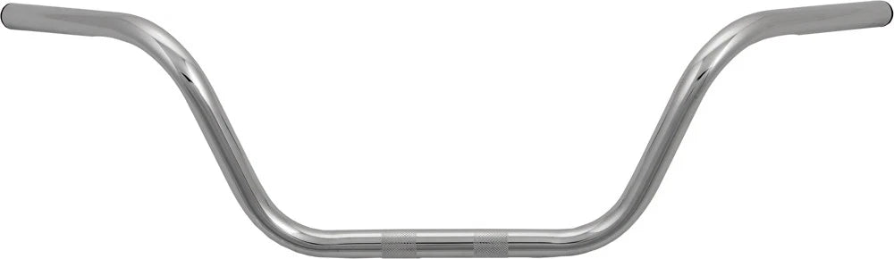 HardDrive 1 Inch Buckhorn Handlebars with 7 Inch Rise Chrome for Harley