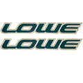 Lowe Boat Brand Decal - Green Gold Logo Stickers (pair)