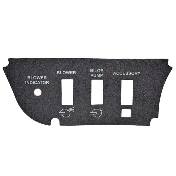 Sea Ray Boat Switch Panel Decal 2068539 - 7 X 2 7/8 Inch Charcoal