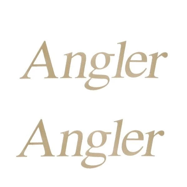 Crestliner Boat Decal Stickers - Angler 5 5/8 Inch Gold (pair)