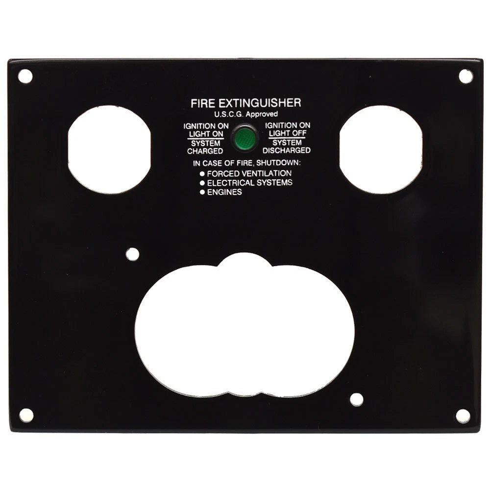 Regal Boat Blank Fire Extinguisher Panel 336061 - Black Aluminum