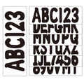 Decals Sticker for Boat Letters & Numbers Registration 4-Sets of A-Z & 0-9 Black