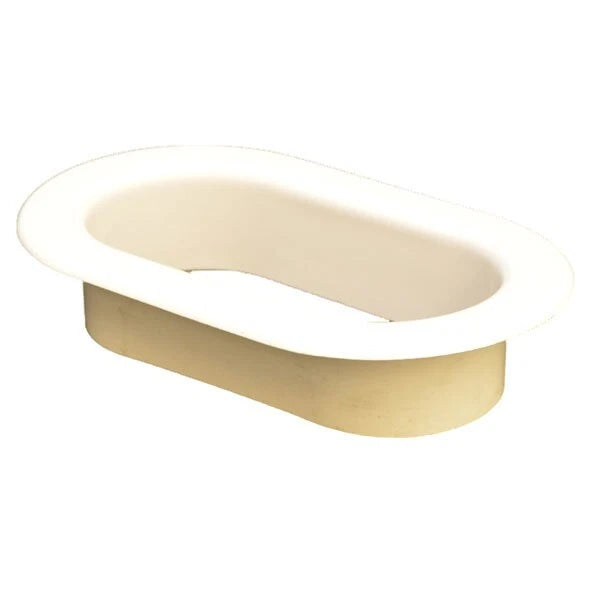 Chaparral Boat Oblong Ring Insert - 7 5/8 X 3 7/8 Inch White Plastic