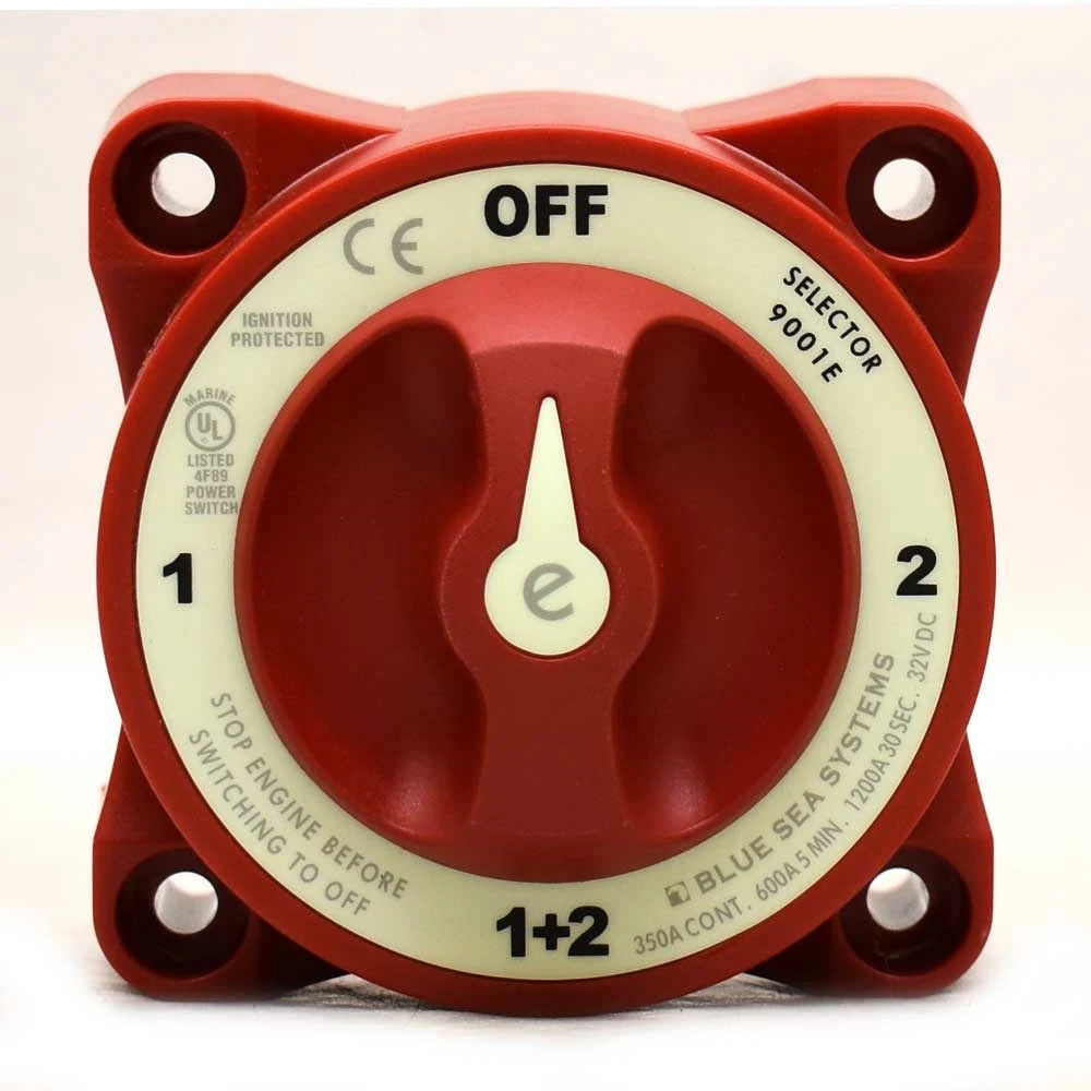 Blue Sea Systems Boat Battery Selector Switch 9001EB - E-series 4-Position