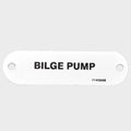 Carver Boat Bilge Pump Label 7143566 - 2 3/4 Inch White Plastic