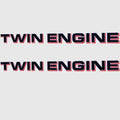 Yamaha Boat Decal Sticker F1T-U417T-60 - Twin Engine Black Red (pair)