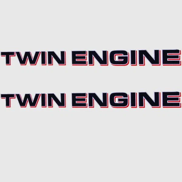 Yamaha Boat Decal Sticker F1T-U417T-60 - Twin Engine Black Red (pair)