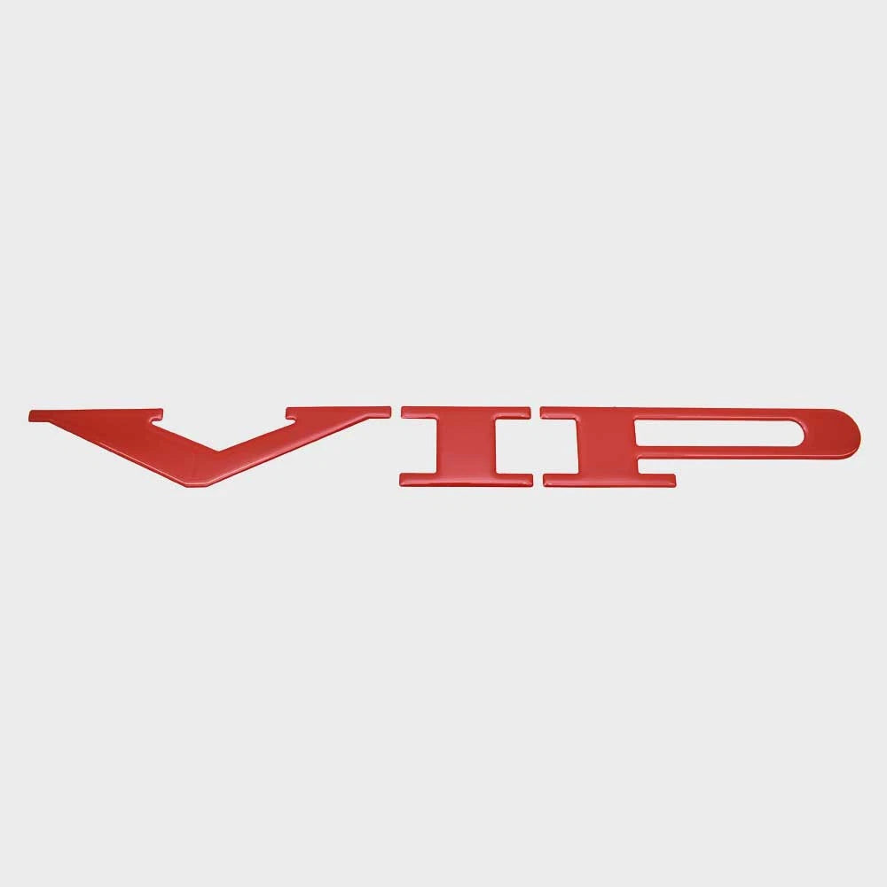 VIP Boat Raised Lettering Decal - 24 X 2 3/8 Inch Red