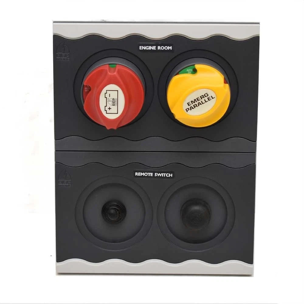 BEP Boat Battery Switch Panel KIT-701MD - 8 3/8 X 6 1/2 Inch Gray