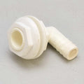 Boat Elbow Thru Hull Fitting - 3/4 Inch Barbed Off White Plastic