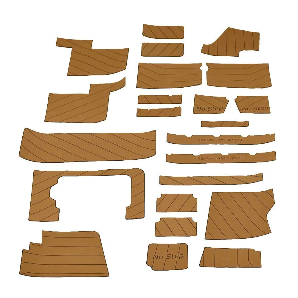 Malibu Boat Non-Skid Deck Mats 4745077 - SeaDek Mocha Black (23PC)