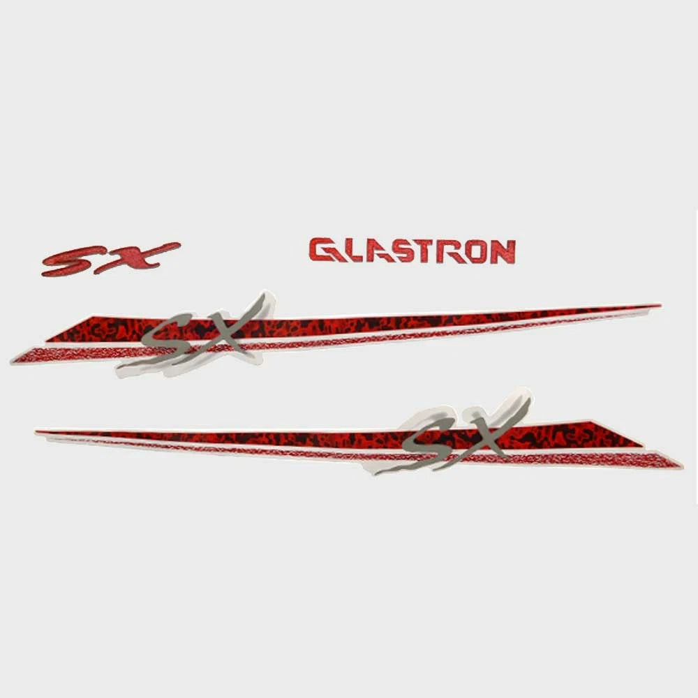 Glastron Boat Graphic Decal Stickers 05726451 - SX Red (set of 4)