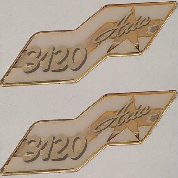 Cruiser Yachts Boat Raised Decals - 3120 Aria 12 X 4 Inch Gold (pair)