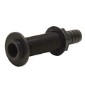 Tracker Boat Thru Hull Connector - Black Plastic 3/4 Inch Barbed