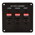Ultra Panel Boat Battery Charger Panel ES-1605 - 60A Black