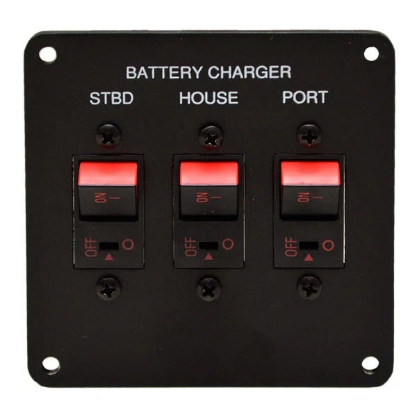 Ultra Panel Boat Battery Charger Panel ES-1605 - 60A Black