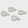 Boat Cable Clamps - 7/8 Inch Loop White Plastic (set of 4)