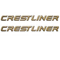 Crestliner Boat Decals 2007398 - Gold Logo Stickers (pair)