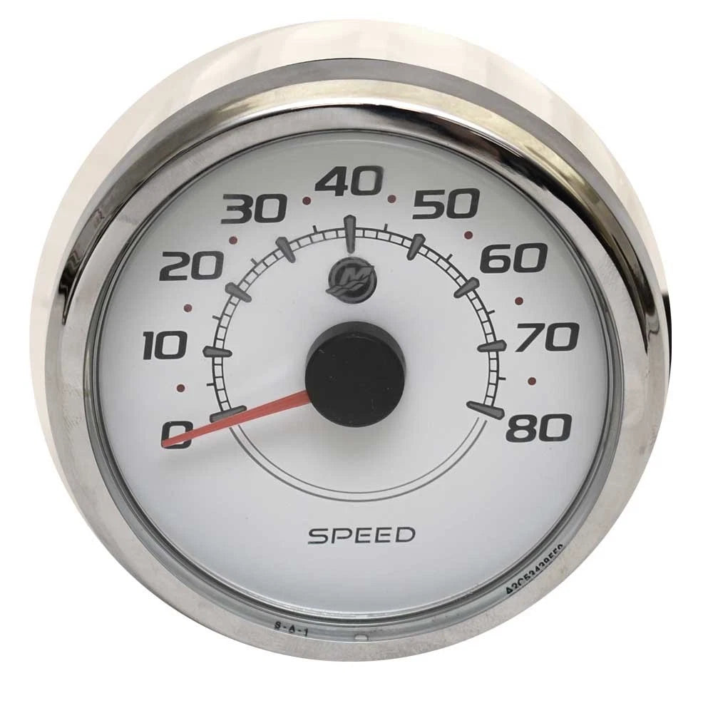 Mercury SmartCraft Boat Speedometer Gauge 53 435 816 - Silver White