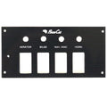 Bass CAT Boat Blank Switch Panel - Aerator Bilge Lights Black with Lines