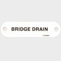 Marquis Boat Label Tag 7160969 - Bridge Drain White Plastic