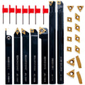 Lathe Threading Tool Bit Set 21pcs Includes Turning Holders and Inserts