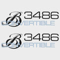 Bayliner Boat Model Decals - 3486 Convertible Stickers (pair)