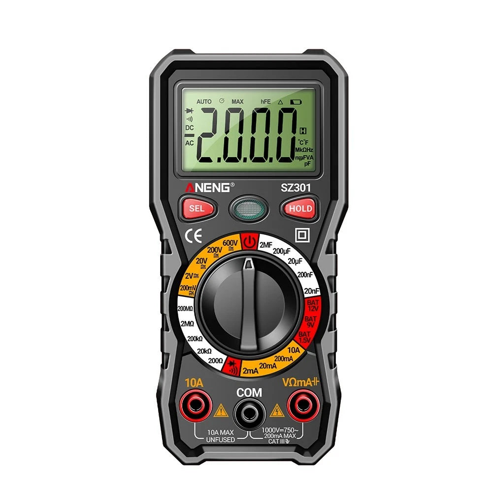High Precision Multimeter with Automatic Closure and Pen Holder Card Slot