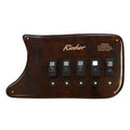 Rinker Boat Rocker Switch Panel 206349J - Faux Woodgrain with Gold Text