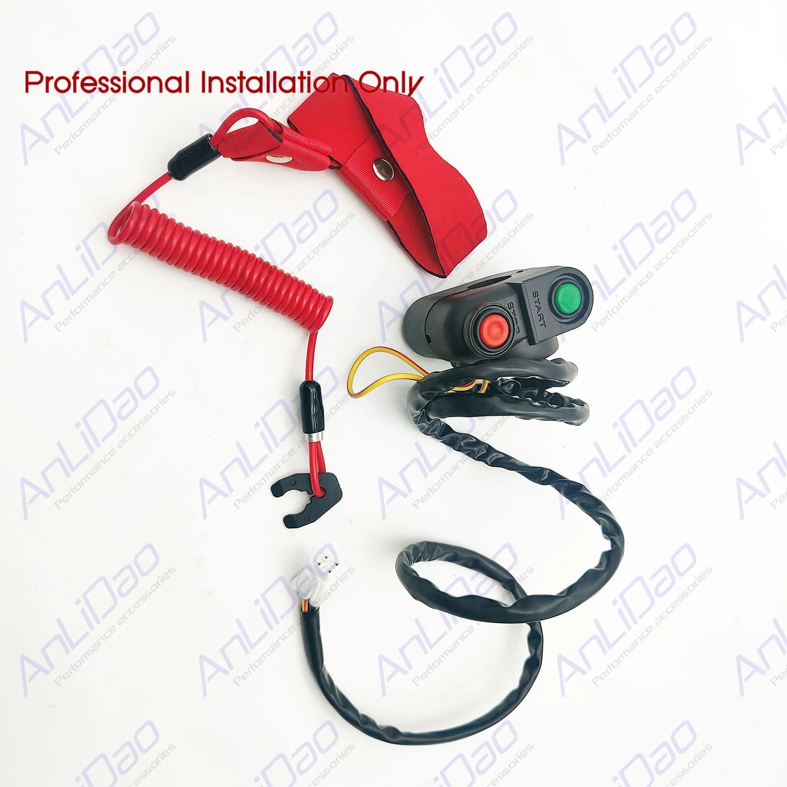 Kawasaki Jet Ski MATI Start Stop Switch with Safety Tether Lanyard 92072-3816