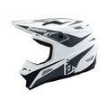 Answer AR1 Mototown Helmet Glossy White/Grey/Bla Ck Medium for Motorcycle Racing
