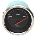 Veethree Boat Trim Gauge 781745PDFB - 2 Inch Mercury Silver Black