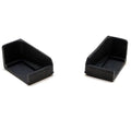 Standard Boat Transom Corner Bracket - Cap Black Plastic (set of 2)