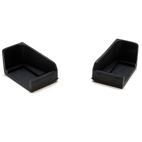 Standard Boat Transom Corner Bracket - Cap Black Plastic (set of 2)