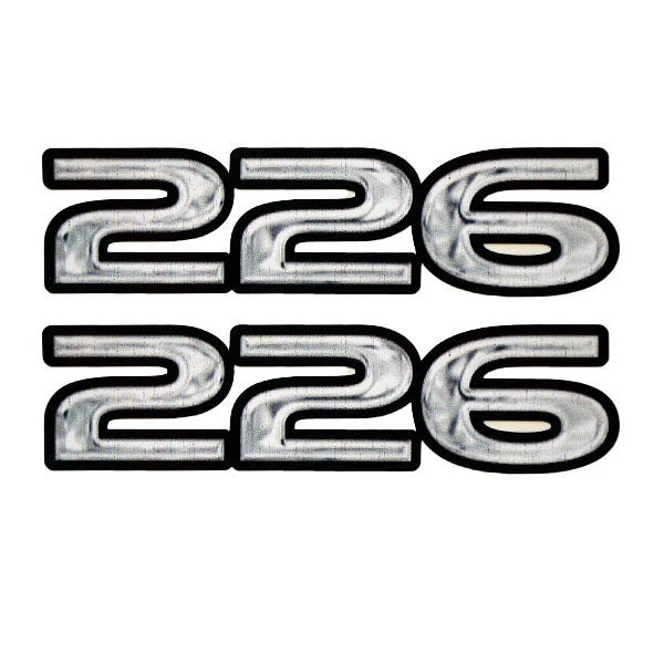 Rinker Boat Decal Set - 226 Gray White 5 1/4 X 1 1/4 Inch