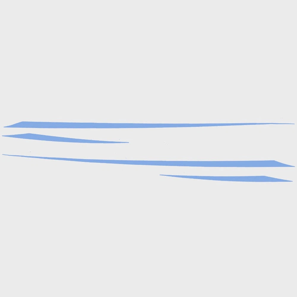 2022 Chaparral H2O Boat Deck Graphic Decal 14.02800 - Steel Blue (4Pc)