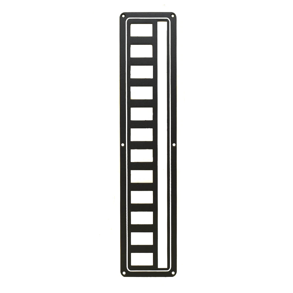 Tiara Boat Blank Switch Panel 3306460 - 12 Position Black Aluminum