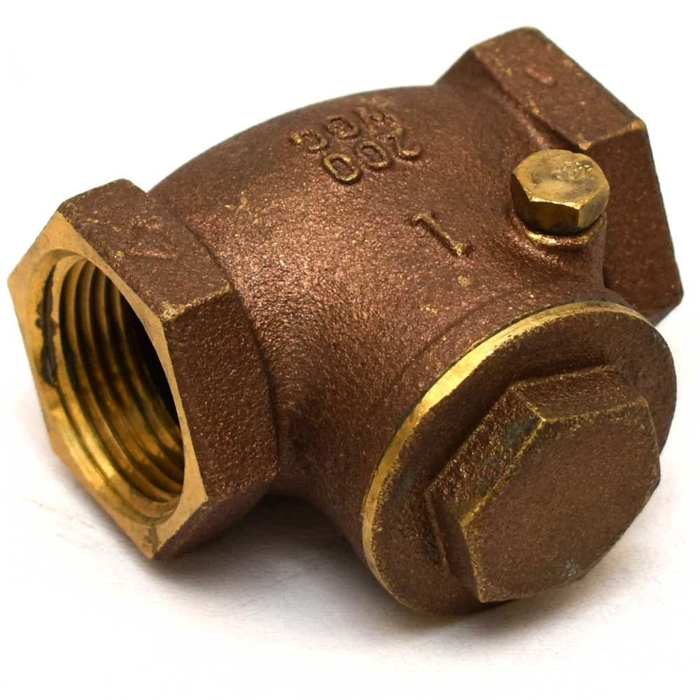 Boat Check Valve Fitting - 200 WOG 1 1/8 Inch Brass