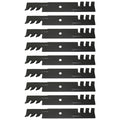 9 Pack: Toothed Mulching Blade Fits John Deere Replaces AM104489