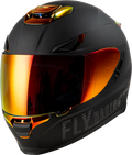 FLY RACING Sentinel Recon Helmet Small Matte Black Fire Chrome Street Motorcycle