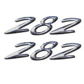 Rinker Boat Decal - 282 Gray - White 7 1/2 X 2 3/4 Inch Vinyl (pair)