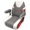 Pontoon Boat Captains Reclining Helm Seat 126864 - Infinity Red Gray
