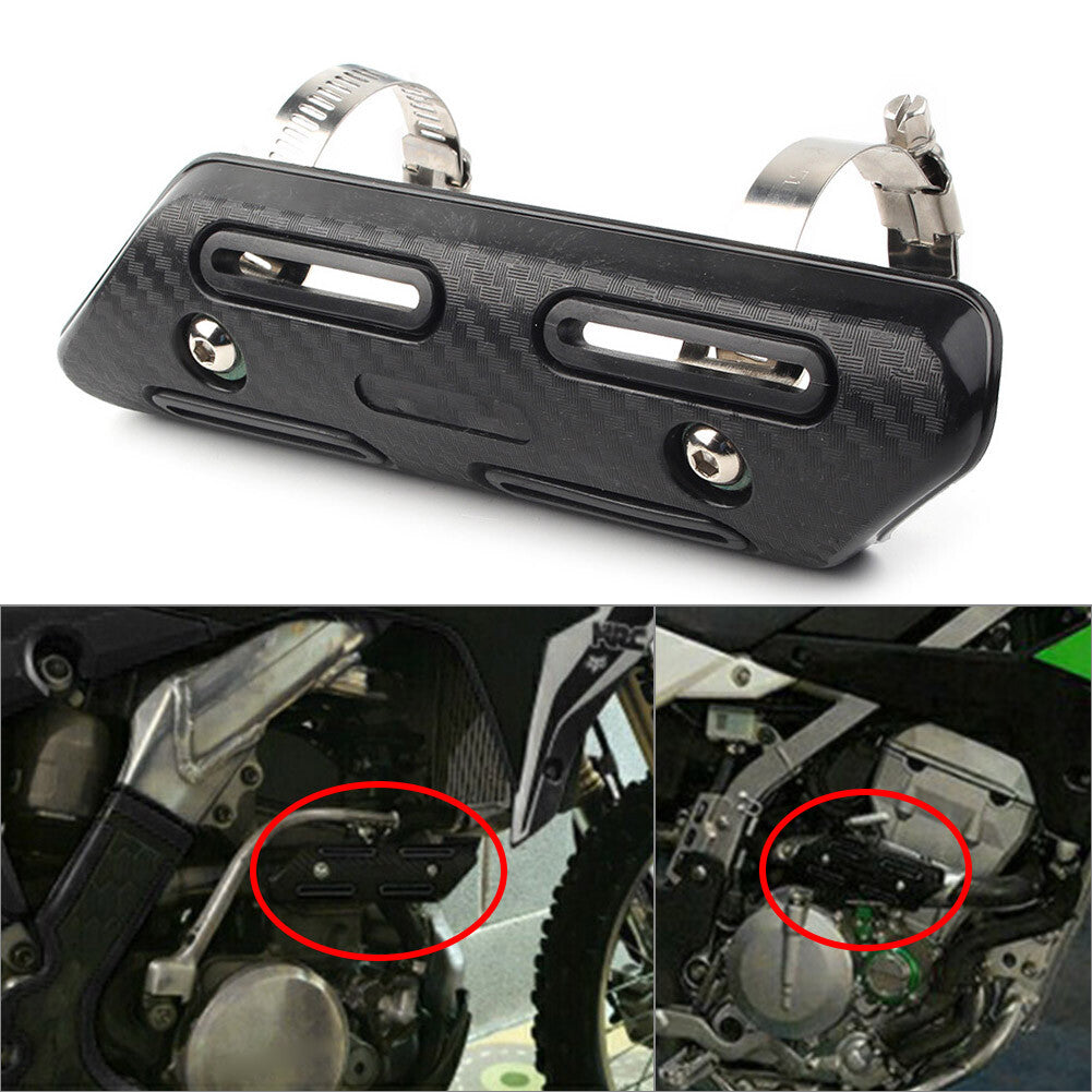 Universal Chrome Exhaust Muffler Pipe Heat Shield Cover Heel Guard Motorcycle US