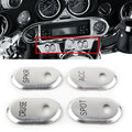 4x Metal Brushed Panel Switch Covers for Harley Touring Electra Glide Road Glide