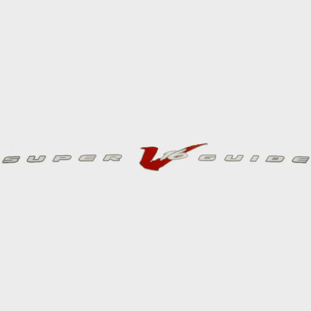 Tracker Boat Decal Sticker 175379 - V16 Super Guide Red White Vinyl