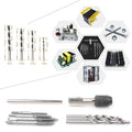 9pcs M3-M6 Machine Screw Metric Reamer Tap T-Handle Wrench Twist Drill Bit Set
