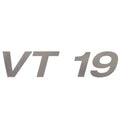 Crestliner Boat Decal 2281003 - VT 19 Silver 6 3/4 X 1 1/2 Inch