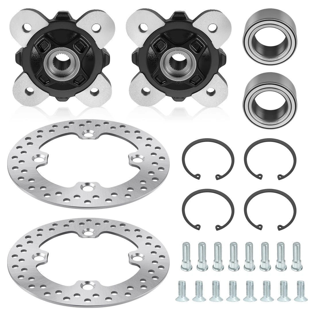 2 Front Wheel Hub Brake Rotor Bearing Studs Kit for Polaris Ranger 900 2013-2019