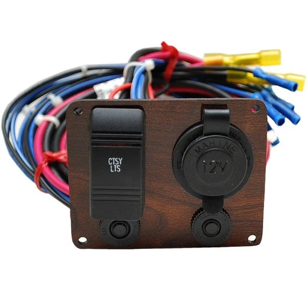 Crestliner Boat Rocker Switch Panel 2036728 - Woodgrain Plastic