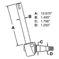 Left Hand Spindle Fits Massey Ferguson Models 519391M91